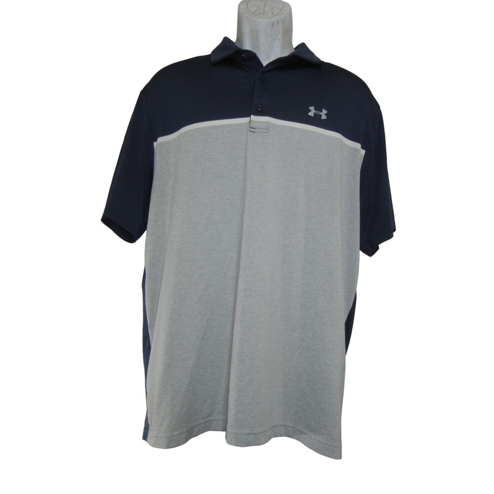 Under Armour The Playoff Polo Shirt Mens Large Green Golf Lightweight Stretch